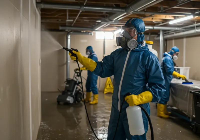 Basement Sanitization and Antimicrobial Treatment process in Chesterfield County, VA