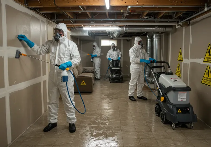 Basement Moisture Removal and Structural Drying process in Chesterfield County, VA